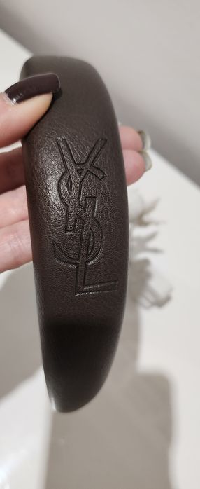 Opaska  YSL czekoladowy brąz
