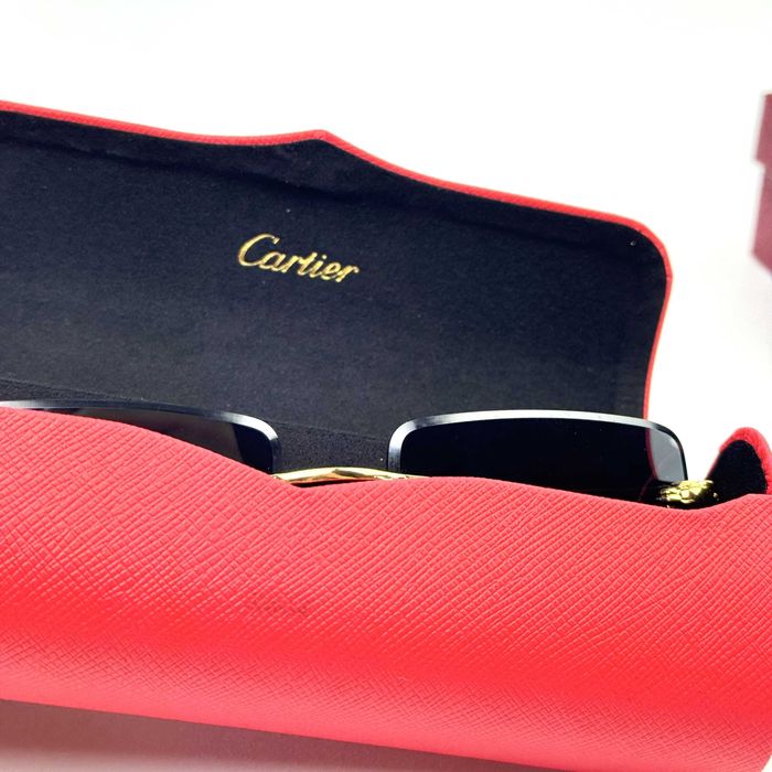 Сонце-захисні окуляри CARTIER безобідкові унісекс очки картьє класичні стильні окуляри картіер з тонкою оправою унісекс