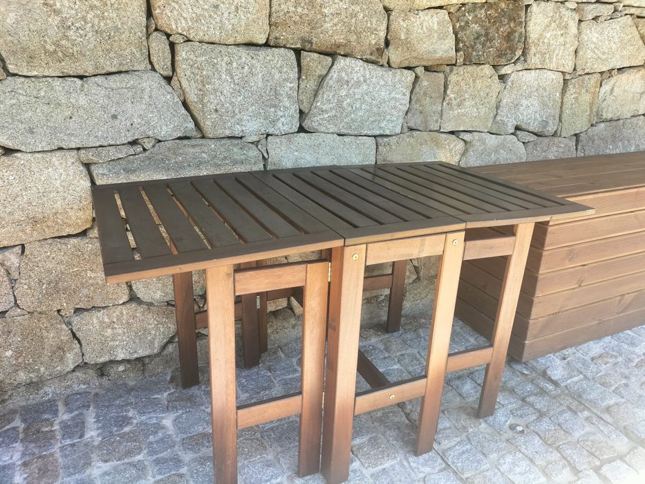 Cadeira madeira Applaro Ikea exterior
