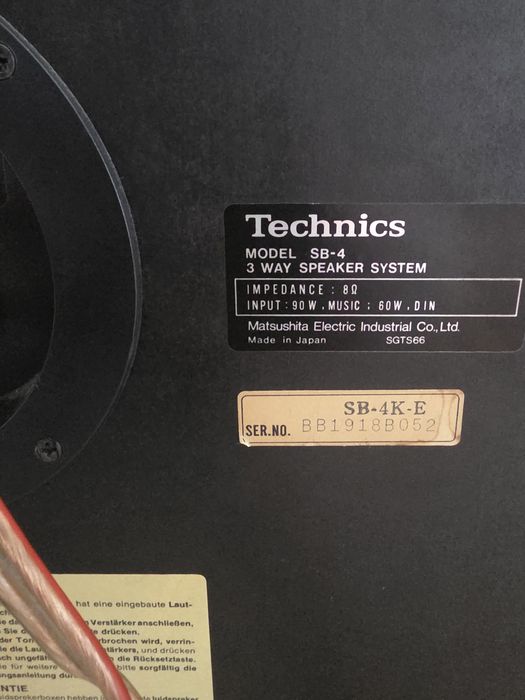 Technics wieża z głośnikami