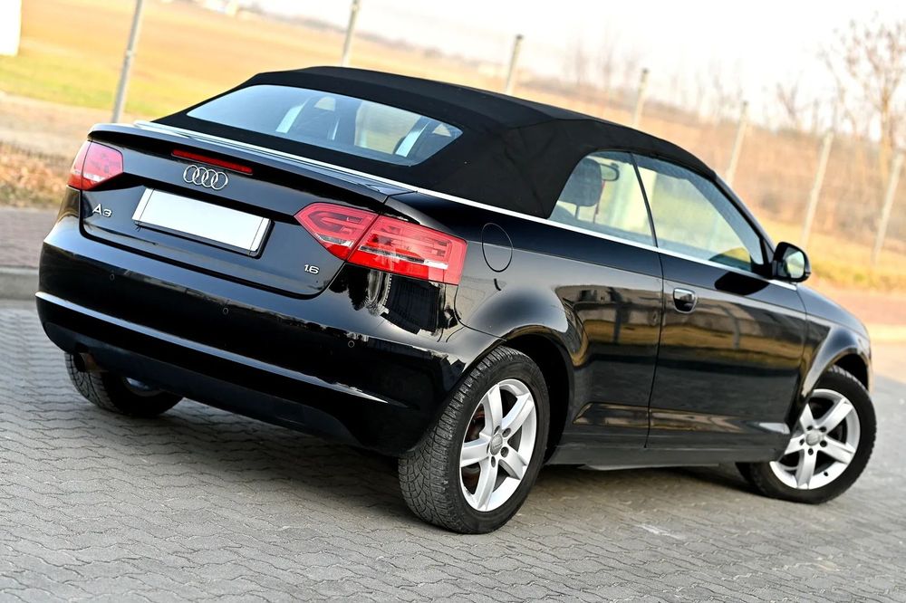 Audi A3 Cabrio BAJKA NA LATO___Piękna czerń* Klima* Grzane fotele* ZADBANY