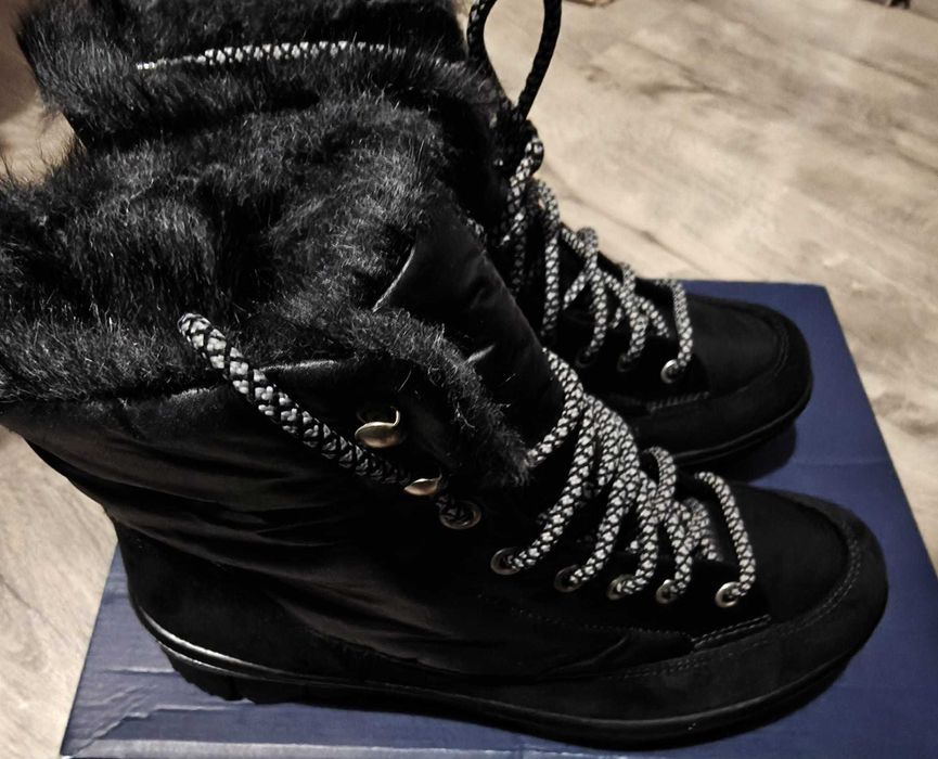 Legero Novara Gore-Tex ciepłe śniegowce damskie czarne r. 38