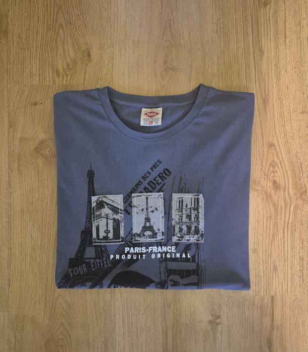 T-shirt męski z Paryża nowy