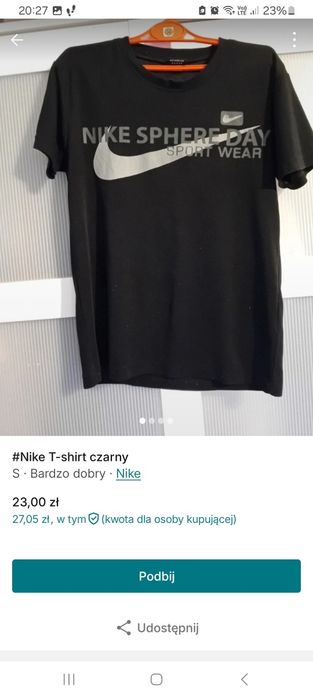 #Nike T-shirt czarny
