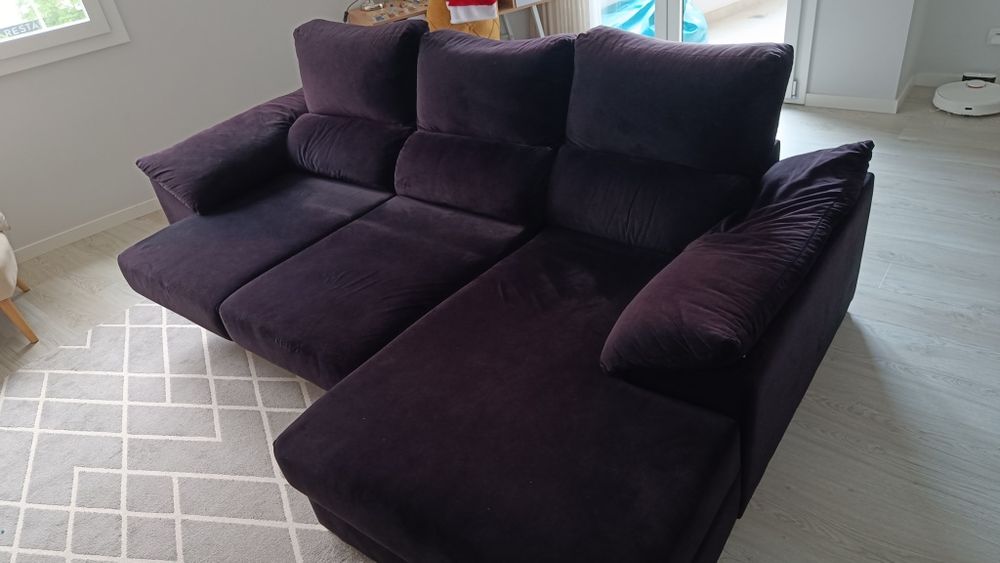 Sofá chaiselong extensível