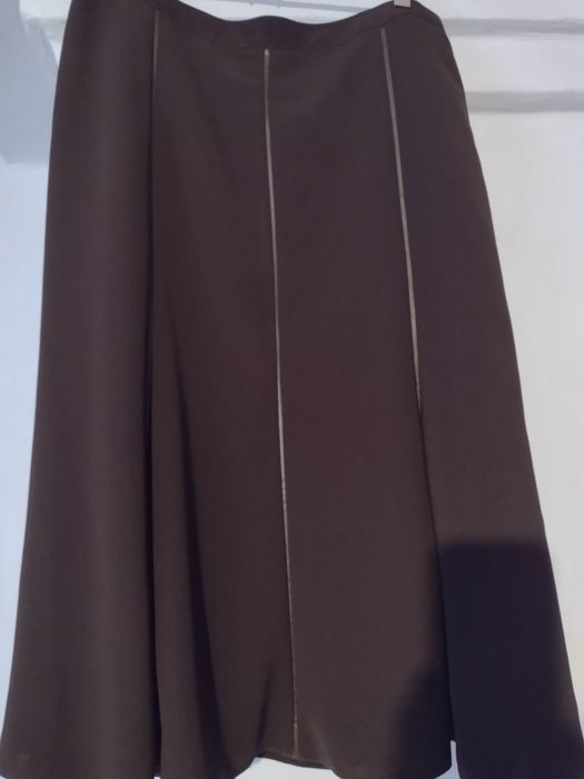 Юбка з підкладкою коричнева