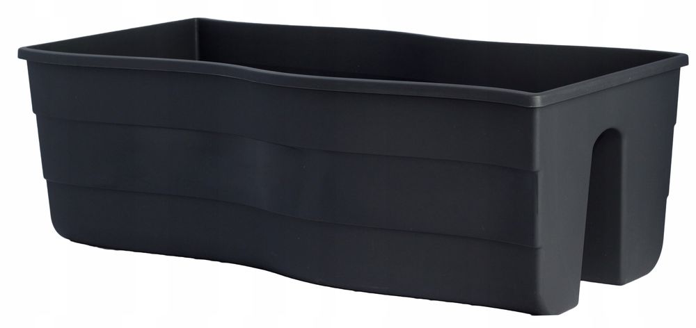 Doniczka na balustradę Wave 60 | Antracyt