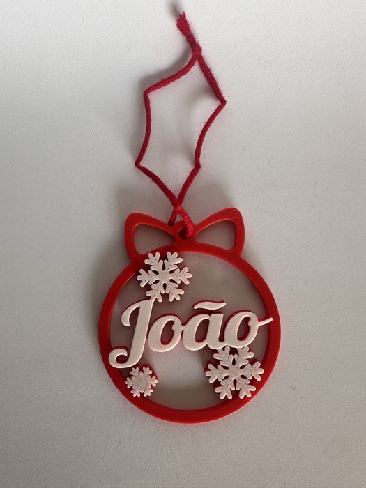 Decoração de Natal com nome personalizável