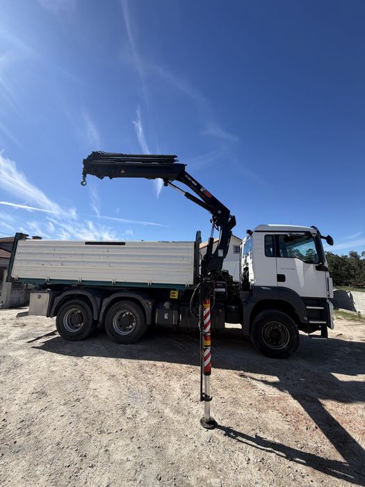 Man TGS480 com grua hiab 21M e Bascula