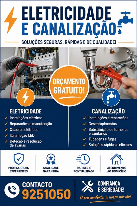 Serviços Electricista e Canalização