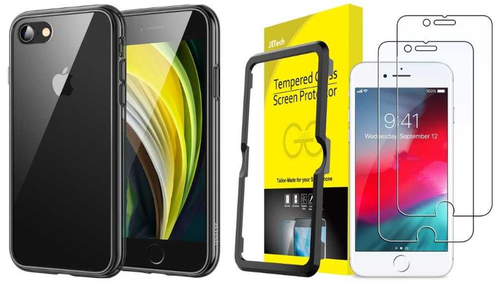 Etui JETech + szkło hartowane dla iPhone SE 3/SE 2