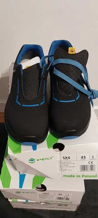 Półbuty bezpieczne 45r.