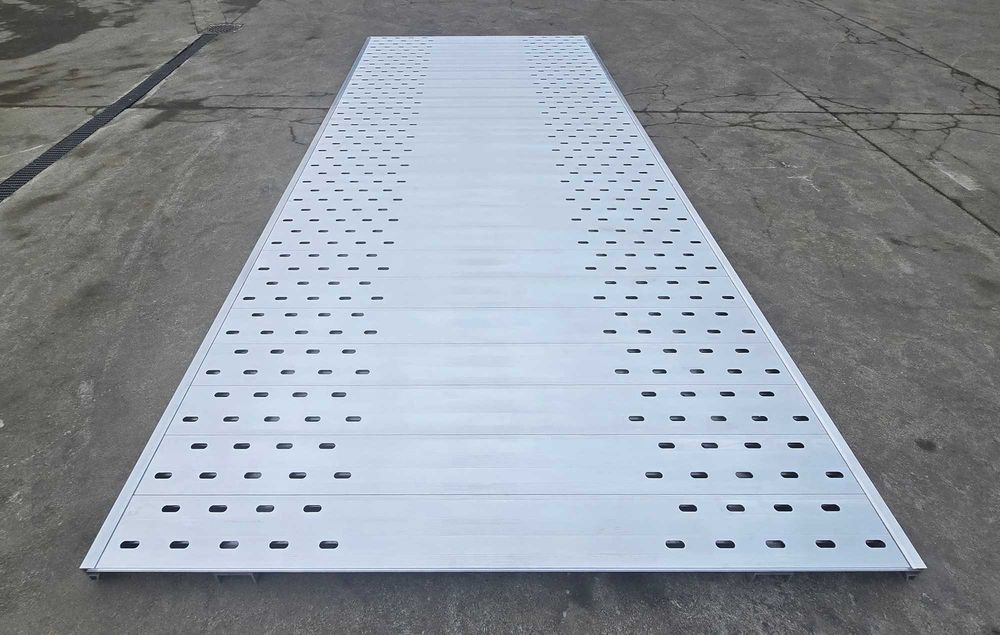 Platforma ALU 5300x2100mm deski + obrzeże Laweta Najazd Cert. VDI 2700