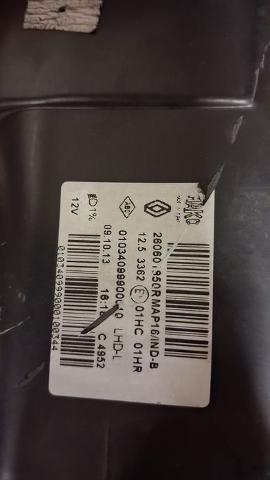 Farol esquerdo Renault Clio IV 2012-2016