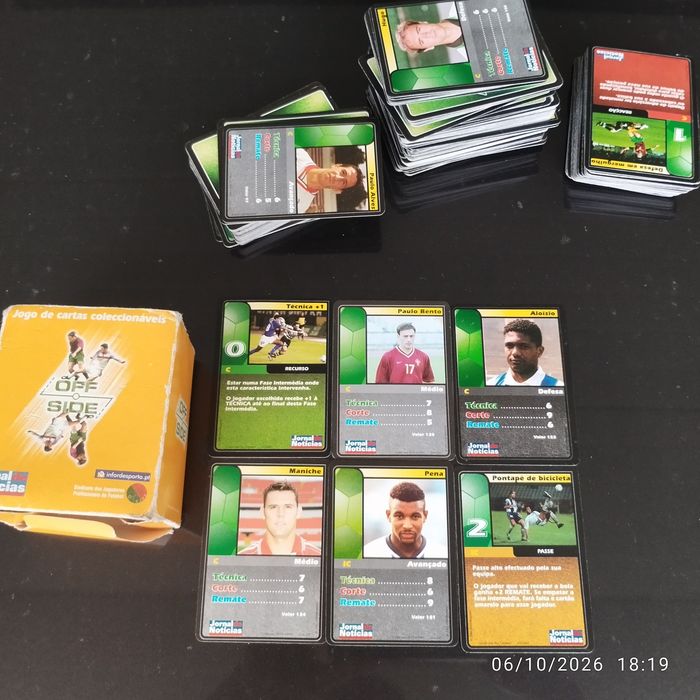 Cartas Futebol Colecionáveis
