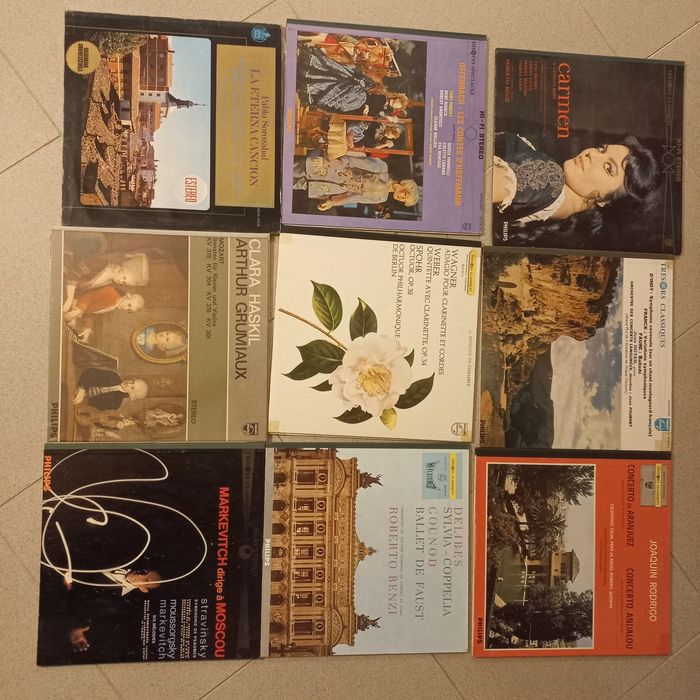 Conjunto de discos em Vinil de Musica classica
