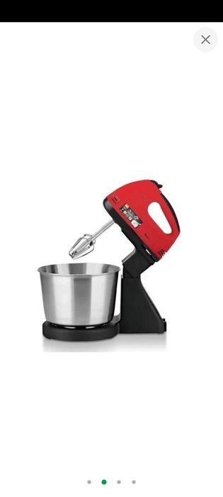 Ручний міксер Domotec R-6637W з металевою чашею 7 режимів 2 л 250 Вт