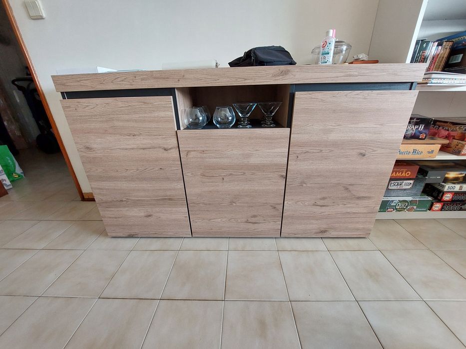 Aparador, carvalho rústico+preto