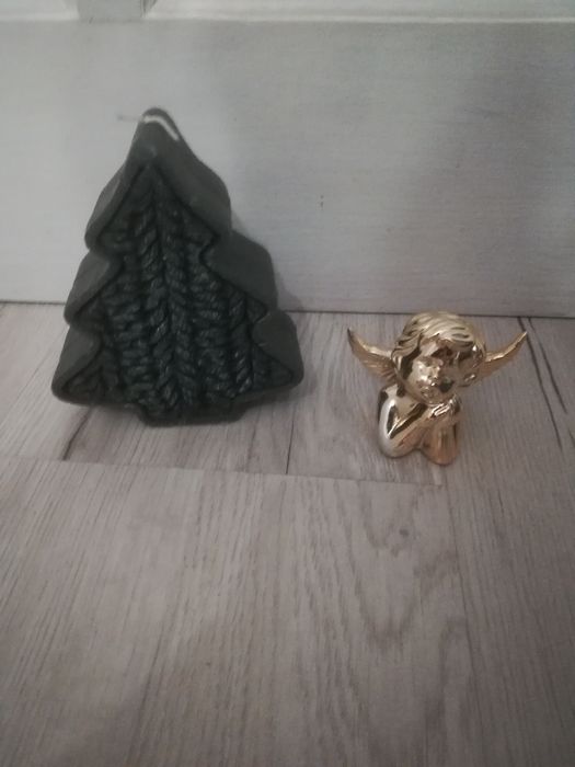 Ozdoby świąteczne, aniołek, świeczka choinka. Nowe.