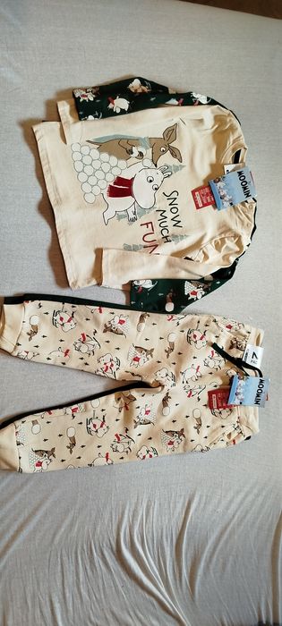 Muminki zestaw 2 spodnie 2bluzka 98 24/36