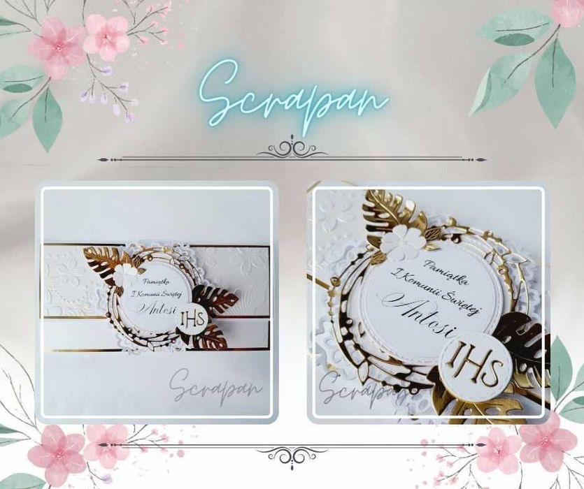 Kartka komunijna, pamiątka Pierwszej Komunii Świętej