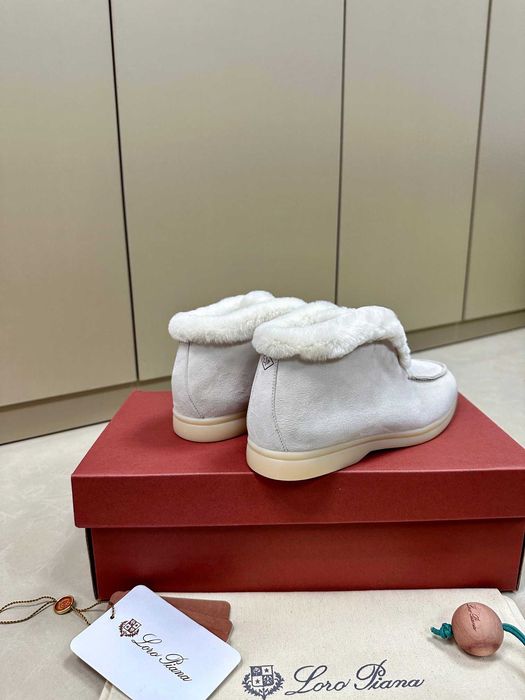Женские зимние лоферы Loro Piana  Лоро Пиана лофери Лоро Піана с мехом