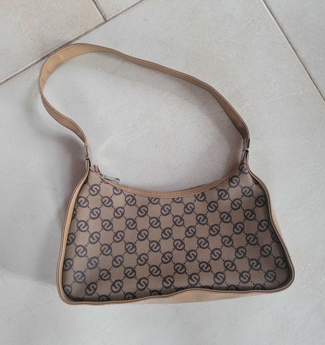 torebka beżowo-brązowa