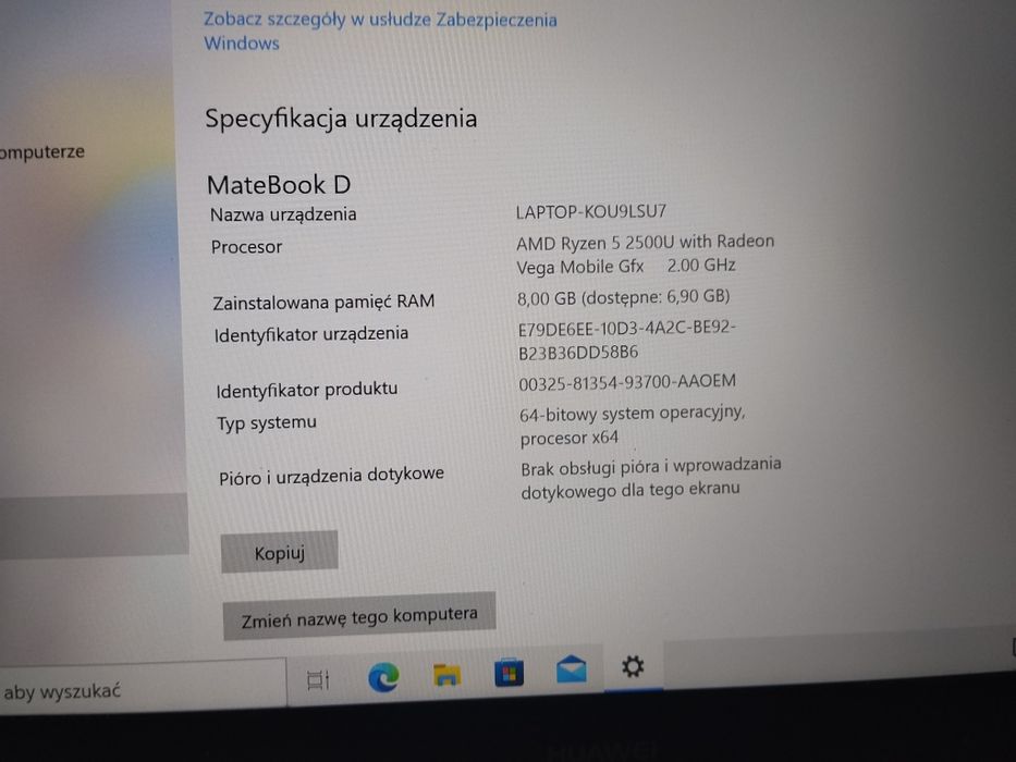 Notebook Huawei Matebook