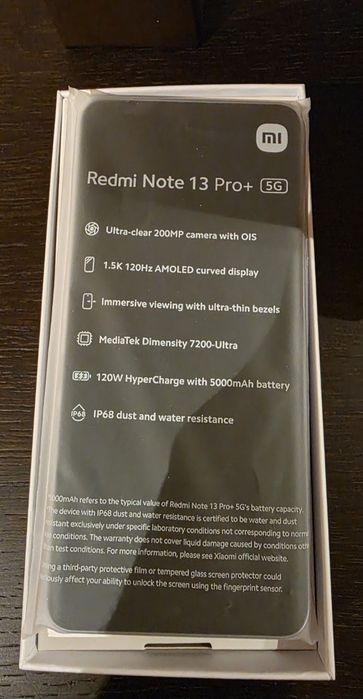 Redmi Note 13 Pro+ 5G - 512GB / 12GB RAM (Novo, Sem Uso)