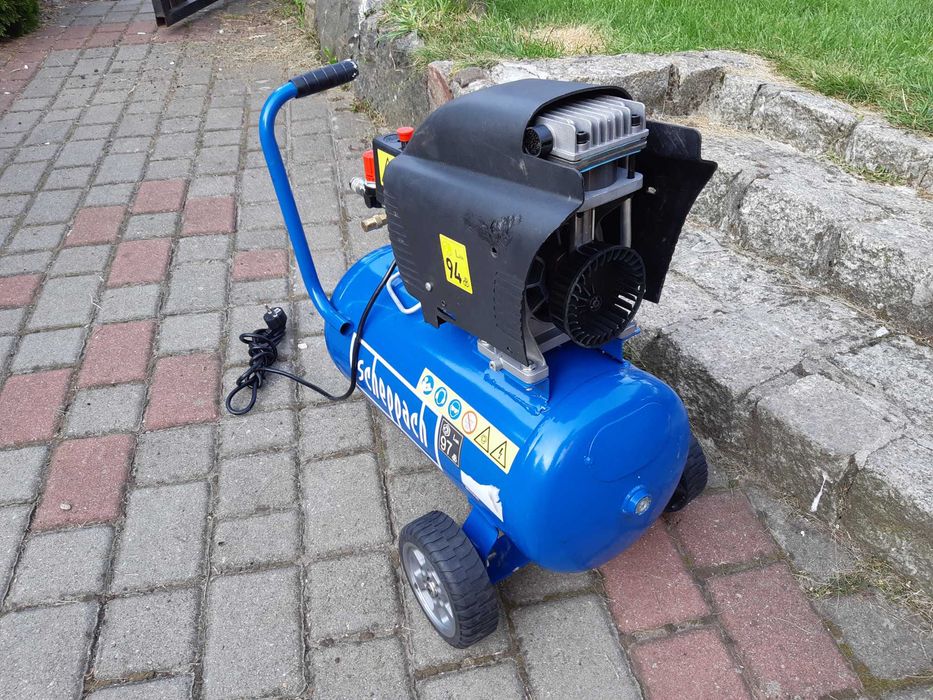 Kompresor Bezolejowy Scheppach 24 Litry 8 bar 1100 Watt