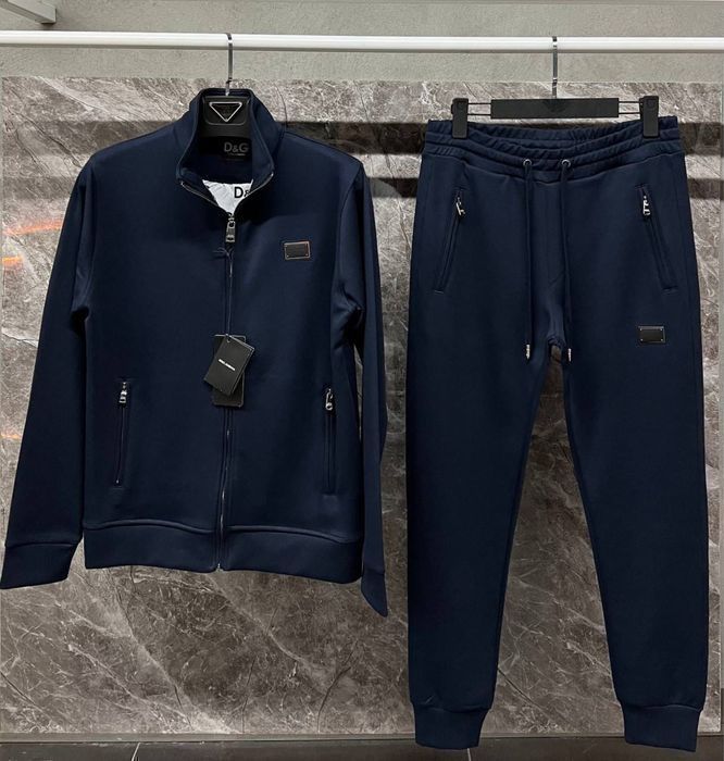 Спортивный синий  мужской костюм Dolce Gabbana
