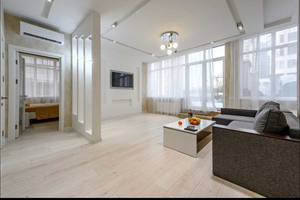 Квартира с двумя спальнями, просторной гостиной