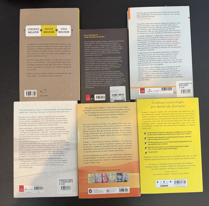 Pack 6 Livros Desenvolvimento Pessoal e Mindfulness
