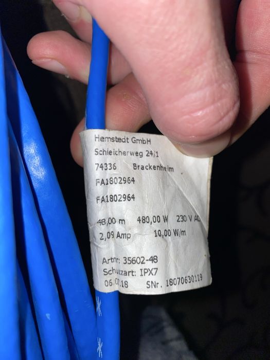 Греющий кабель Hemstedt