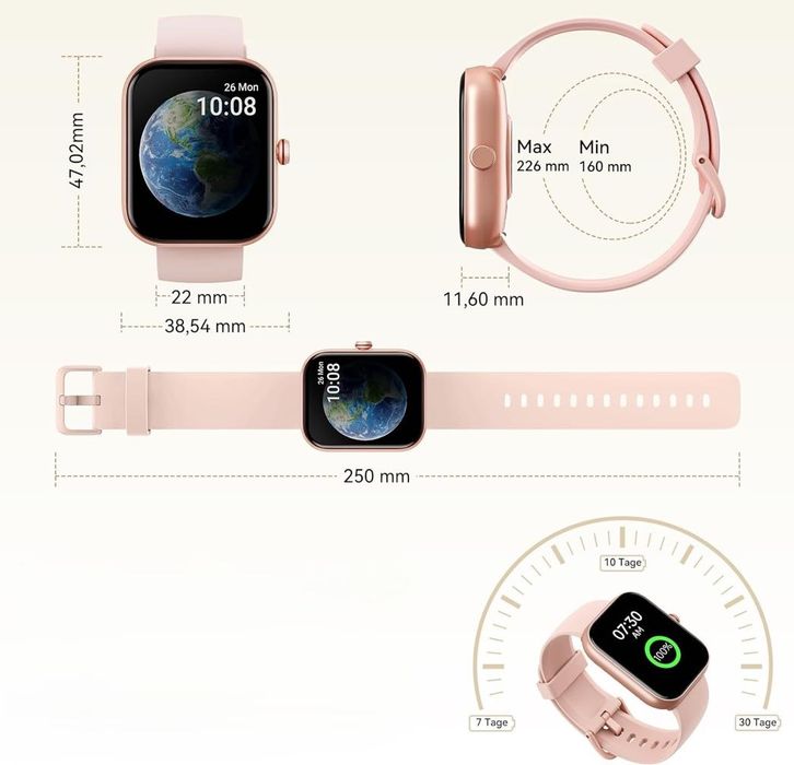 Smartwatch z funkcją telefonu Alexa FITPOLO IDW20