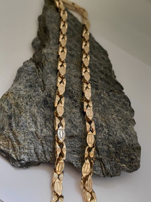 Złoty łańcuszek splot CARTIER 585 NOWY