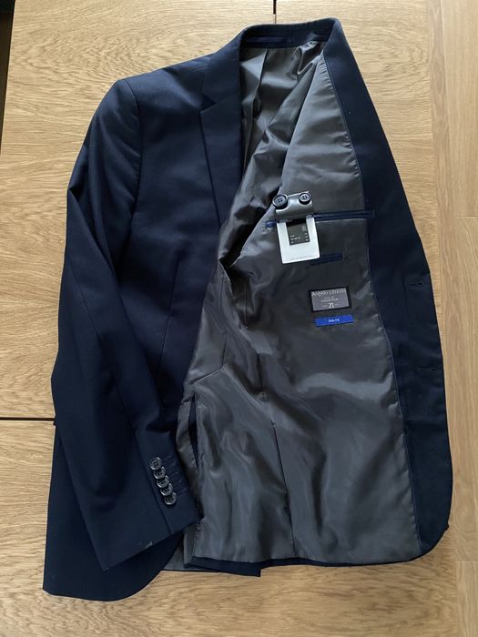 Garnitur męski Slim Fit Angelo Litrico C&A rozm. 44 Komplet Jak Nowy!