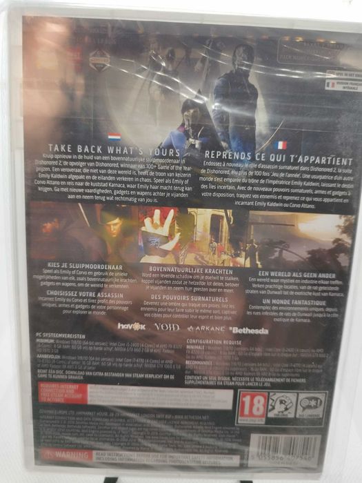 Dishonored 2 PC DVD-ROM Selado Novo
