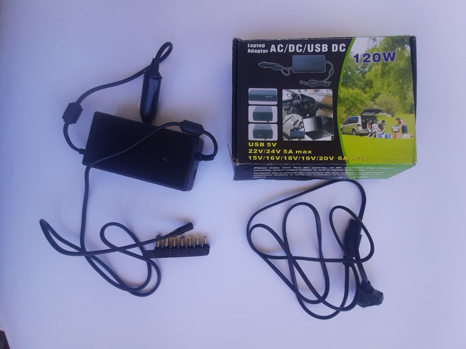 Универсальное зарядное устройство для ноутбука в авто 120 Вт инвертер