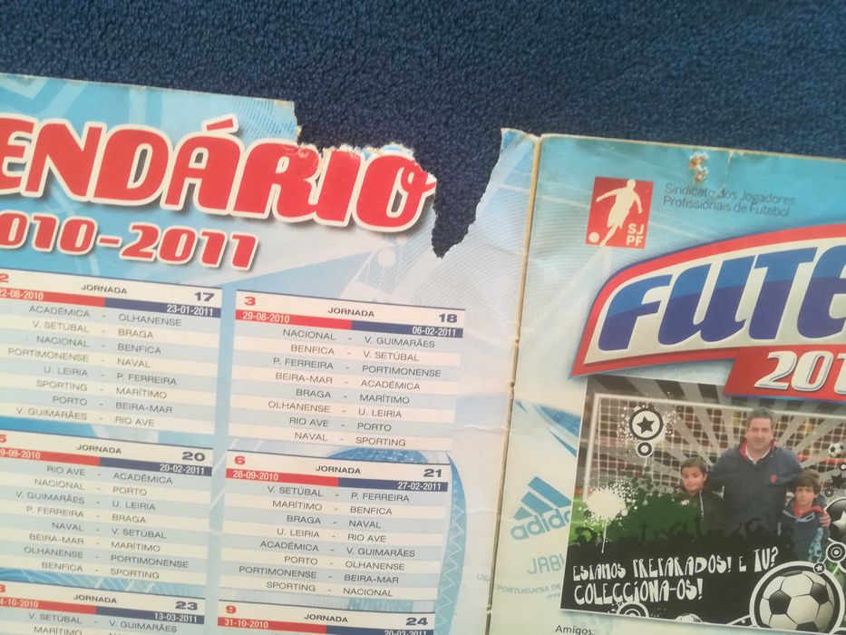 Caderneta Panini cromos Futebol 2010-11