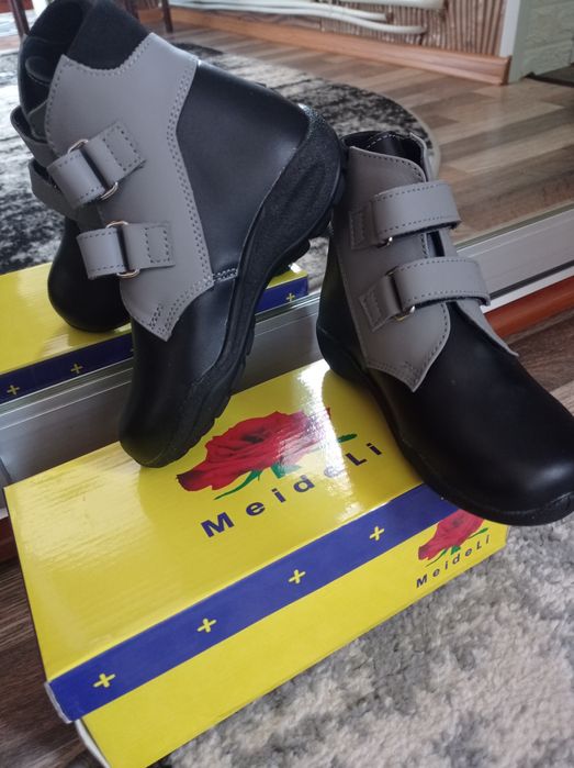 Кожаные ортопедические ботинки р28