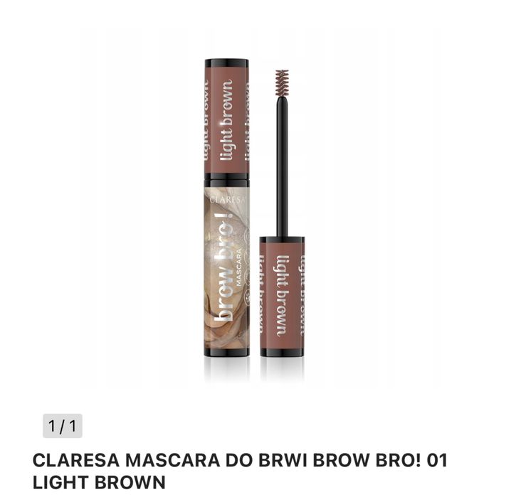 Claresa mascara do brwi brow bro! 01 light brown nowa