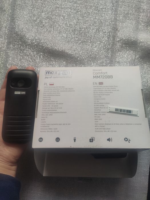 Telefon dla seniora jak nowy duży wyświetlacz . Maxcom comfort mm720BB