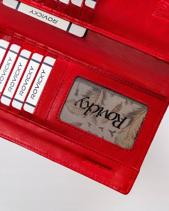 duży portfel damski ze skóry naturalnej - rovicky