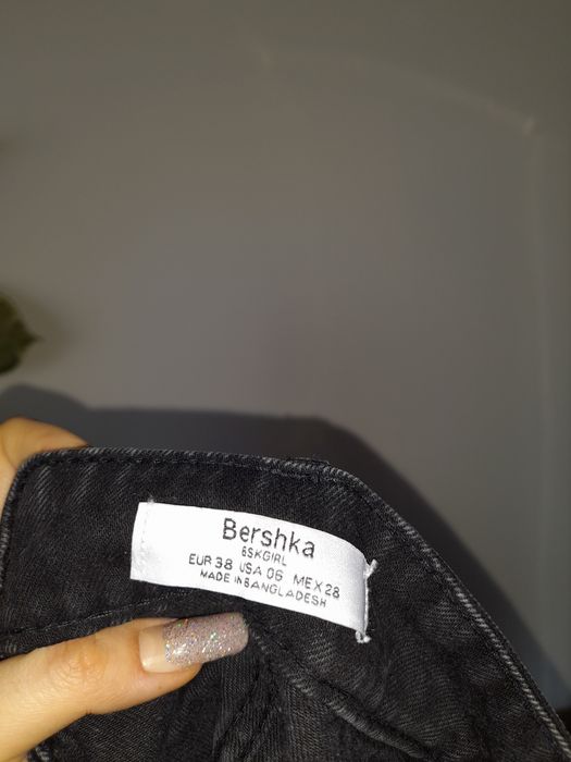 Spódnica jeansowa czarna Bershka M