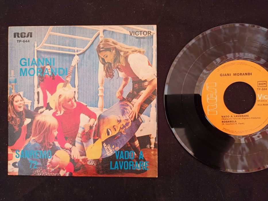 Disco de Vinil 45 RPM – GIANNI MORANDI – Vado A Lavorare ...