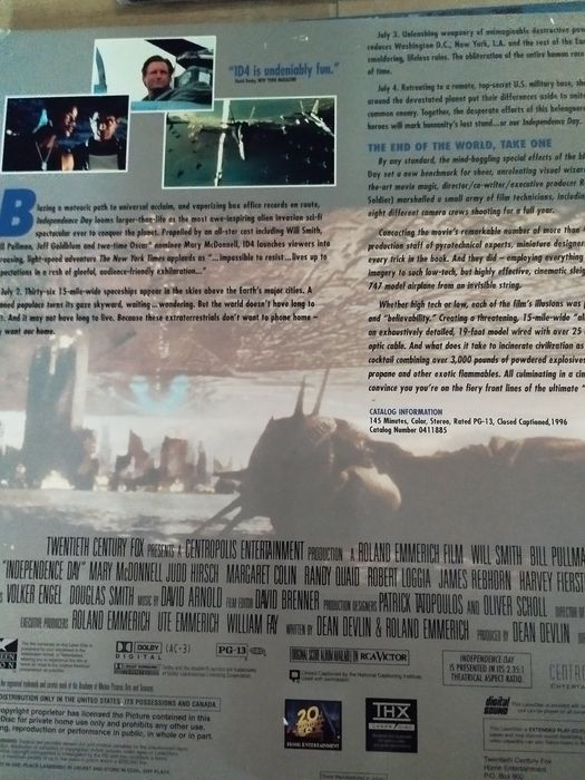 Płyty Laserdisc w Dolby digital