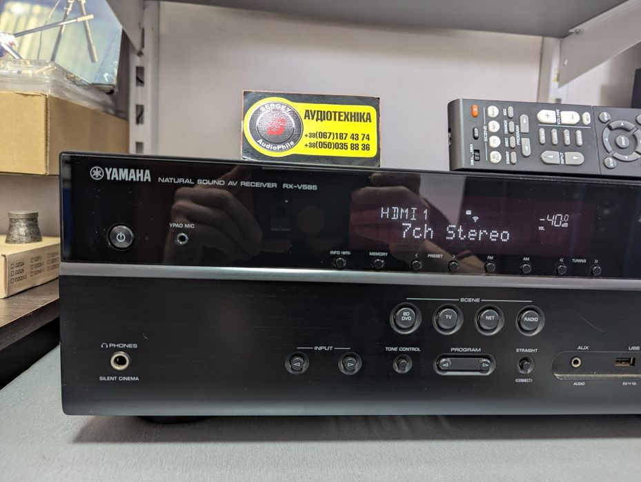 Р-в!7.2 AV-ресивер Yamaha RX-V585. Dolby Atmos, DTS:X, Wi-Fi, BT, 4K