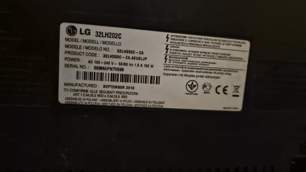 Tv como nova LG HD de 32 polgadas.