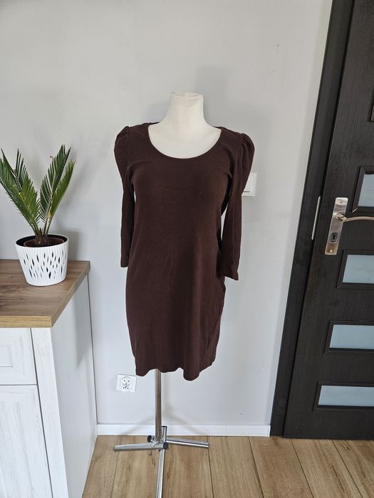 Sukienka brązowa xl sinsay bawelna